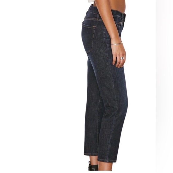 Frame Le Garcon Crop ‘covant’ distressed dark wash taper boyfriend jean - 26 - Picture 15 of 16